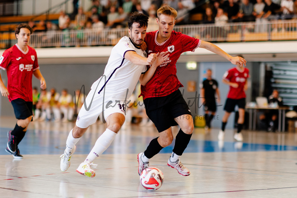 Futsal-Bundesliga, Saison 2025/2026, 2. Spieltag: SC Preußen Münster - FC Liria Futsal Berlin | Futsal-Bundesliga, Saison 2025/2026, 2. Spieltag, SC Preußen Münster empfängt FC Liria Berlin in der Universitäts-Sporthalle in Münster. Foto: sportfotografie.ms | Markus Paletta - Realisiert mit Pictrs.com