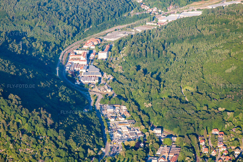 Luftbild: Industriegebiet Spinnerei in Ettlingen im Bundesland Baden-Württemberg in Deutschland. Foto: IMG_57403.jpg vom 06.06.2013 durch Werner Riehm/FLY-FOTO.de