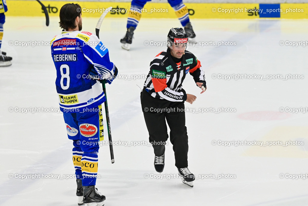 EC IDM WÄRMEPUMPEN VSV vs. HCB Südtirol Alperia | NAGY ATTILA Referee, #8 Maximilian Rebernig EC VSV, EC IDM WÄRMEPUMPEN VSV vs. HCB Südtirol Alperia, EC IDM WÄRMEPUMPEN VSV vs. HCB Südtirol Alperia am 28.12.2025 in Villach (Stadthalle Villach), Austria, (Photo by Bernd Stefan)