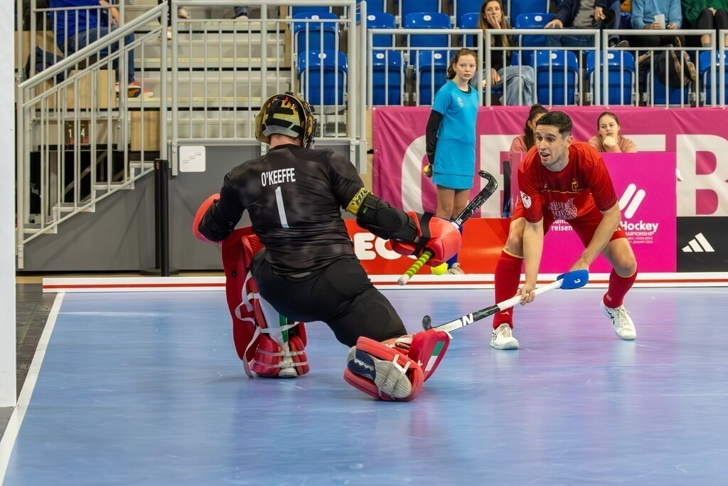 EuroHockey Indoor Championship 2026 in Heidelberg: Spanien gegen Irland (Vorrunde Pool B) | EuroHockey Indoor Championship 2026 in Heidelberg: Spanien gegen Irland (Vorrunde Pool B) - Realisiert mit Pictrs.com