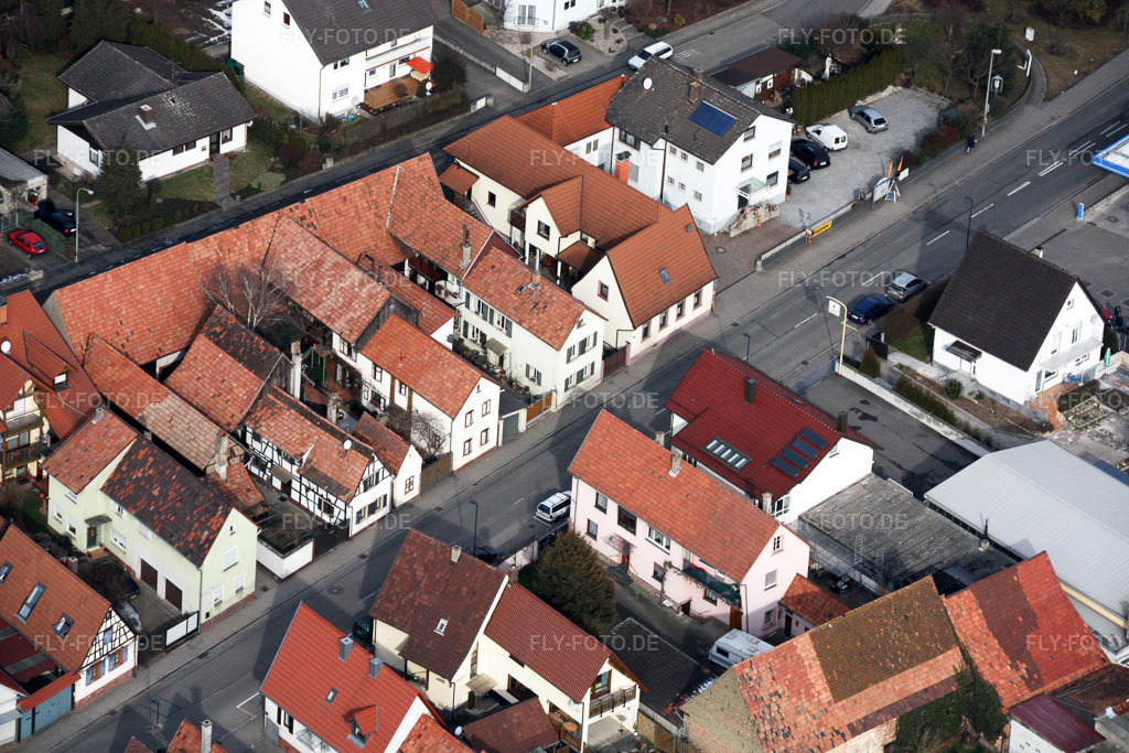 Luftbild: Rheinstr in Kandel im Bundesland Rheinland-Pfalz in Deutschland. Foto: IMG_16910.jpg vom 15.02.2009 durch Werner Riehm/FLY-FOTO.de
