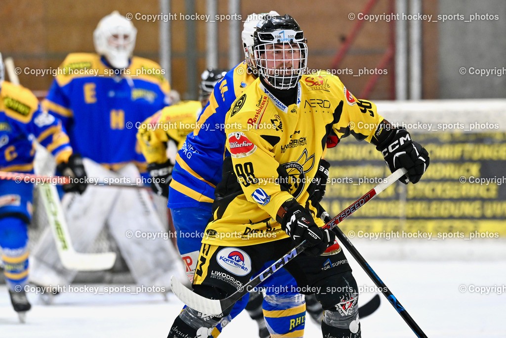 EC MET PHOTOVOLTAIK HORNETS SPITTAL vs. EHC Althofen  | #98 Thalhammer Dominic EC Hornets Spittal, EC MET PHOTOVOLTAIK HORNETS SPITTAL vs. EHC Althofen , EC MET PHOTOVOLTAIK HORNETS SPITTAL vs. EHC Althofen  am 25.01.2025 in Villach (Stadthalle Villach), Austria, (Photo by Bernd Stefan)