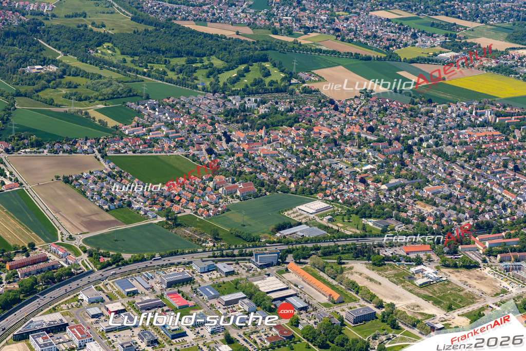 Das Luftbild der Stadt Stadtbergen wurde 2021 vom Flugzeug heraus erstellt (keine Drohne) Aufnahmehöhe ca.450 Meter- hohe Bildauflösung und Druck-Qualität garantiert!
