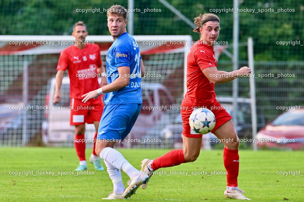 KAC 1909 vs. SAK | #20 Luka Djukic SAK, #4 Patrick Legner KAC 1909, KAC 1909 vs. SAK, KAC 1909 vs. SAK am 06.09.2024 in Klagenfurt (Sportplatz KAC), Austria, (Photo by Bernd Stefan)