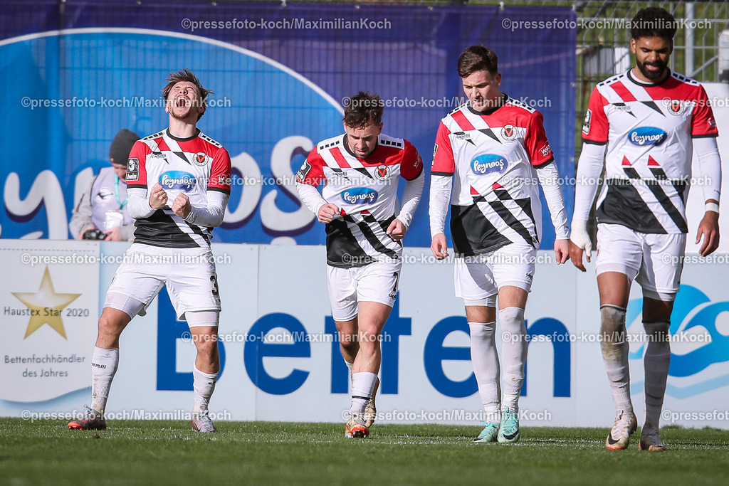 Koe3Liga24022401054 | 24.02.2024, Köln, Fußball, bwin 3. Liga Herren, Sportpark Höhenberg, 27. Spieltag, Saison 2023 2024, FC Viktoria Köln – SV Sandhausen: Torjubel nach dem 2:1 durch Luca Marseiler (Viktoria Köln). 
DFB regulations prohibit any use of photographs as image sequences and or quasi-video.