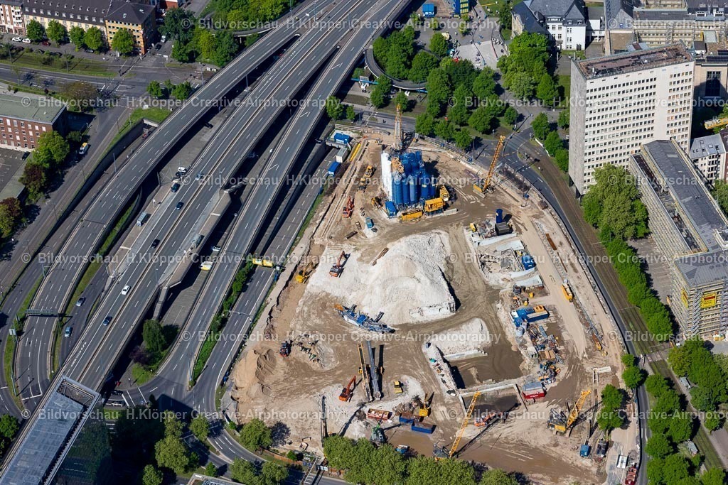 Luftbild düsseldorf 439A2366 | Luftbild Abrißfläche der Bürohaus- Gebäude des Hochhauses des ehemaligen Innenministeriums in Düsseldorf im Bundesland Nordrhein-Westfalen, Deutschland - Realisiert mit Pictrs.com