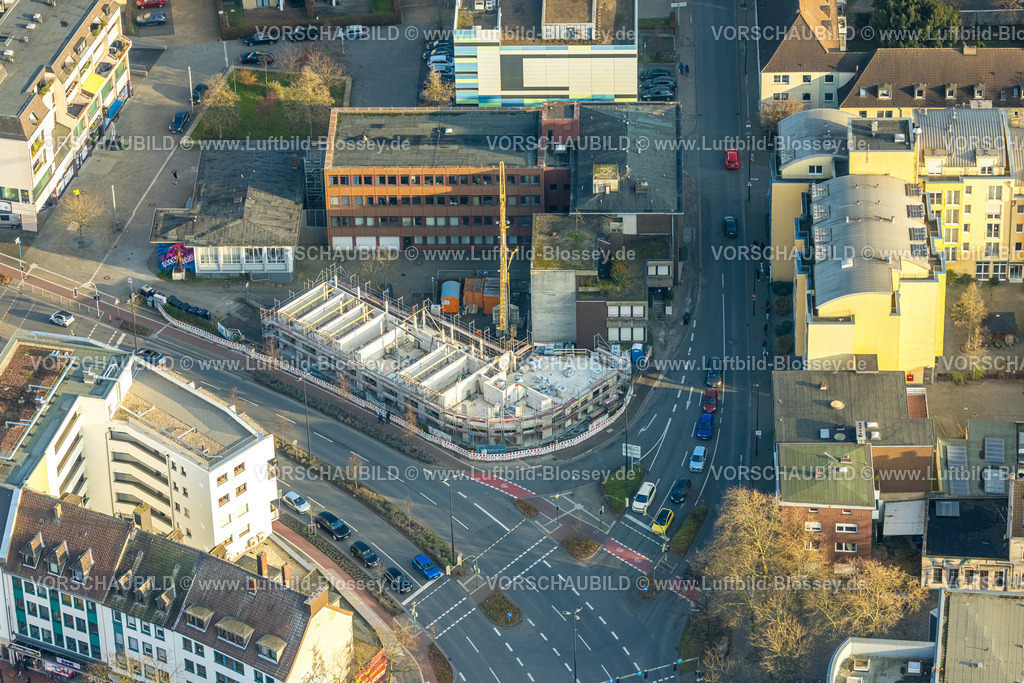 Hamm241200783 | Luftbild, Baustelle an der Straßenkreuzung Neue Bahnhofstraße und Friedrichstraße neben dem Gesundheitsamt, Mitte, Hamm, Ruhrgebiet, Nordrhein-Westfalen, Deutschland