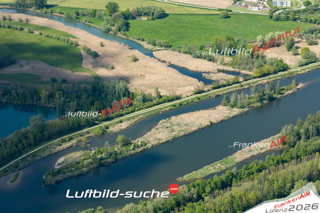 Die Luftbildaufnahme Donau-insel - Gremheim wurde 2019 mittels Flugzeug (keine Drohne) erstellt. Perfekte Schärfe und Druck- Ergebnisse- Garantiert!