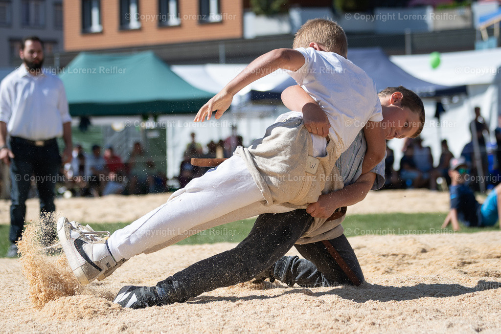 Schwingen -  Appenzeller Kantonal Nachwuchsschwingfest 2023 | Oberegg, 8.7.23, Schwingen - Appenzeller Kantonal Nachwuchsschwingfest.