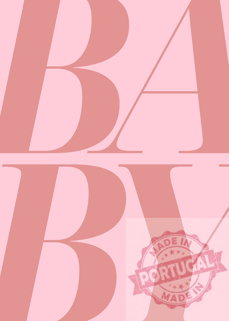 Baby lettering forming a symmetrical pattern on a pink background | Pink baby lettering forming a symmetrical pattern, ideal for baby shower invitations or decorations - Realisiert mit Pictrs.com