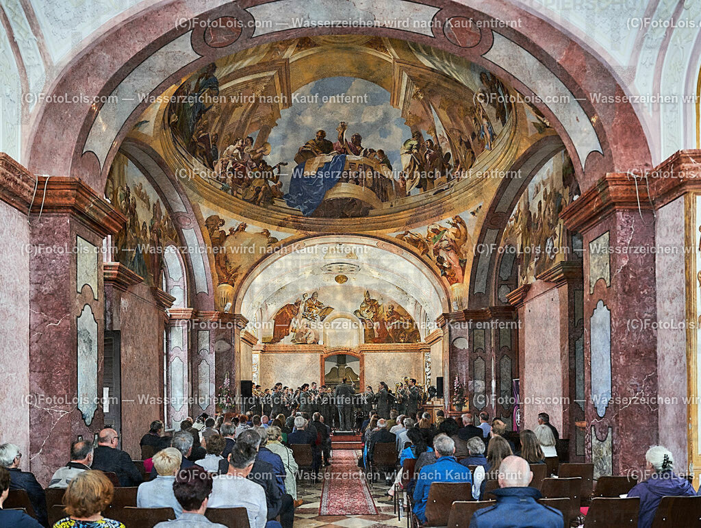 ALS1667_XXXIX-Chopin-Festival_Ausklang_Militaermusikkapelle NOe | (C)FotoLois.com, Alois Spandl, XXXIX. internationales CHOPIN-Festival in der Kartause Gaming, AUSKLANG in der Barockbibliothek mit der Militärmusik Niederösterreich unter der Leitung von Militärkapellmeister Oberst Adolf Obendrauf, So 6. August 2023.