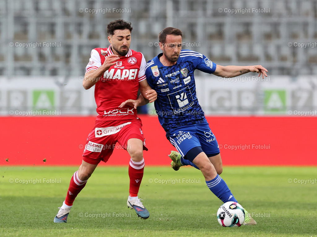 A_LUI_14032026_02 | SPORT,FUSSBALL,ADMIRAL BUNDESLIGA GAK-RZ PELLETS WAC 14.03.2026 IM BILD: ABNOR PRENQI GAK) UND RENE RENNER (WAC) FOTO:FOTOLUI/MW