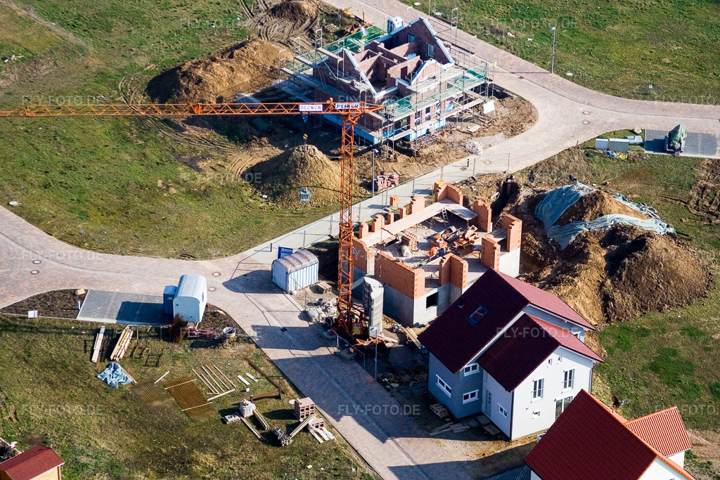 Luftbild: Neubaugebiet NO, Im Unterfeld im Ortsteil Schaidt in Wörth im Bundesland Rheinland-Pfalz in Deutschland. Foto: IMG_5271.jpg vom 18.02.2007 durch Werner Riehm/FLY-FOTO.de