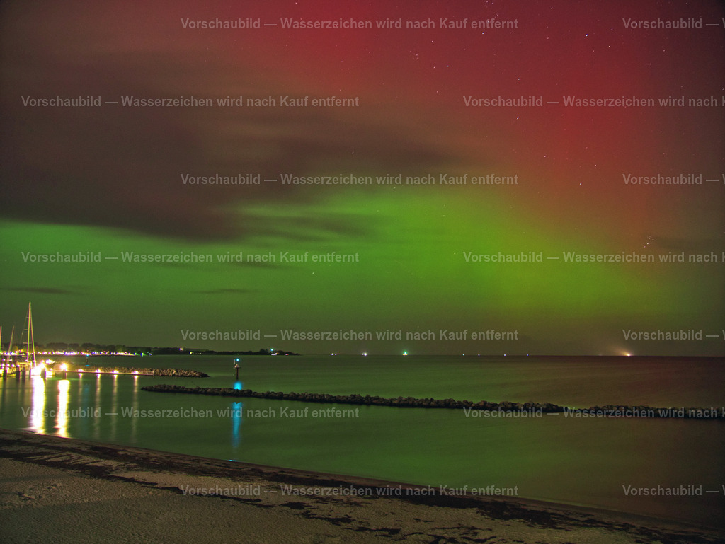 Nordlichter über Kiel | Polarlicht über der Kieler Förde.