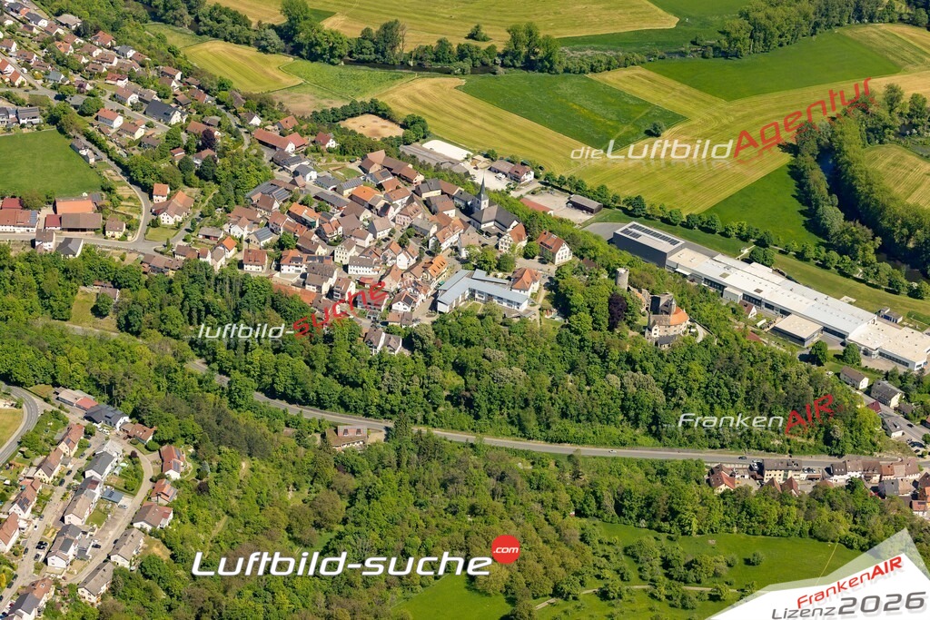 Krautheimberg Krautheim Bild- Das Luftbild wurde 2025 vom UL-Flugzeug heraus erstellt ( keine Drohne ) - Hochauflösende Luftaufnahme -Nicht vergleichbar mit Google Maps oder Satelittenbilder- Die Geschenkidee !Mit Lizenz und Bildrechte bestellbar