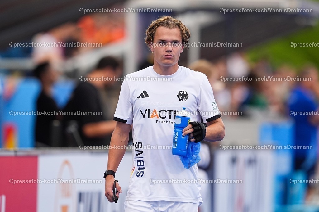 xydrx16082503046 | 16.08.2025, xydrx, Herren EuroHockey Championship 2025, Finale, Niederlande - Deutschland, Sparkassenpark Mönchengladbach: Michel Struthoff (GER #21)