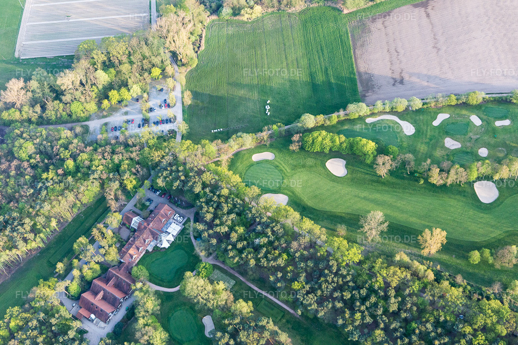 Luftbild: Geinsheim, Golf-Club Pfalz im Ortsteil Geinsheim in Neustadt im Bundesland Rheinland-Pfalz in Deutschland. Foto: IMG_106629.jpg vom 17.04.2018 durch Werner Riehm/FLY-FOTO.de