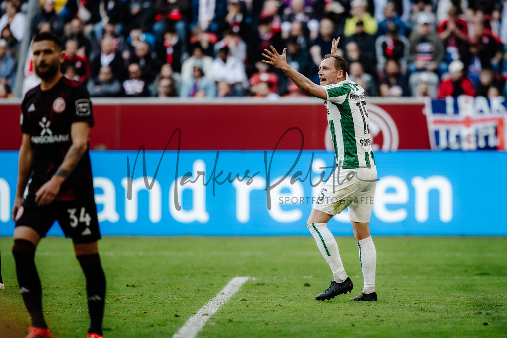 2. Bundesliga, Saison 2024/25, 28. Spieltag: Fortuna Düsseldorf - SC Preußen Münster | Düsseldorf, 05.04.2025: 2. Bundesliga, 28. Spieltag, Fortuna Düsseldorf gegen SC Preußen Münster in der Merkur Spiel-Arena in Düsseldorf. Foto: sportfotografie.ms | Markus Paletta - Realisiert mit Pictrs.com