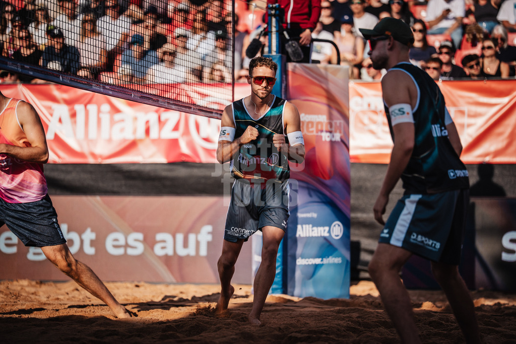 Beachvolleyball | Männer | Allianz German Beach Tour 2025 | Tourstop München | 11.07.2025 | Jonas Sagstetter jubelt