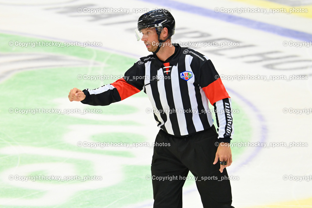 EC IDM Wärmepumpen VSV vs. HDD Jesenice | Orel Stephan Referee,EC IDM Wärmepumpen VSV vs. HDD Jesenice, EC IDM Wärmepumpen VSV vs. HDD Jesenice am 08.09.2024 in Villach (Stadthalle Villach), Austria, (Photo by Bernd Stefan)