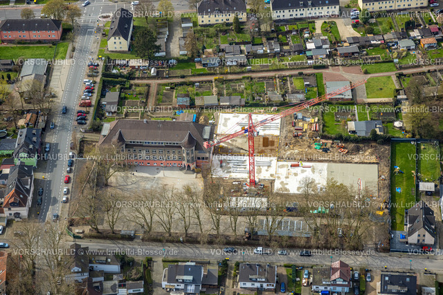 Duisburg230301304 | Luftbild, Baustelle an der Vennbruch-Schule, Vierlinden, Duisburg, Ruhrgebiet, Nordrhein-Westfalen, Deutschland
