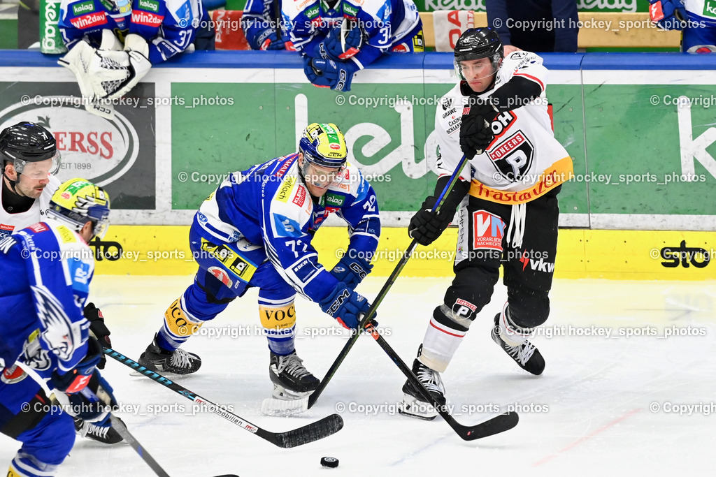 EC IDM Wärmepumpen VSV vs. Pioneers Vorarlberg | #72 John Hughes EC VSV, #47 Casey Dornbach Pioneers Vorarlberg, EC IDM Wärmepumpen VSV vs. Pioneers Vorarlberg, EC IDM Wärmepumpen VSV vs. Pioneers Vorarlberg am 22.02.2026 in Villach (Stadthalle Villach), Austria, (Photo by Bernd Stefan)