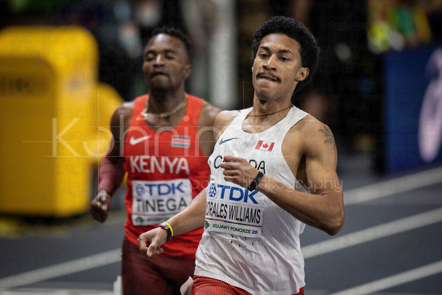 World Athletics Indoor Championships Kujawy Pomorze 26, 20.03.2026 | TORUN, POLAND - MARCH 20:  Christopher MORALES WILLIAMS (CAN) competes in the men's 400m during the World Athletics Indoor Championships Kujawy Pomorze 26 on day 1 / session 2 at Kujawsko-Pomorska Arena Torun on March 20, 2026 in Torun, Poland. 