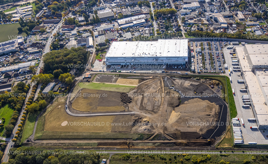 Oberhausen221003533 | Luftbild, Picnic E-Food-Lager, Baustelle, Schwarze Heide, Oberhausen, Ruhrgebiet, Nordrhein-Westfalen, Deutschland