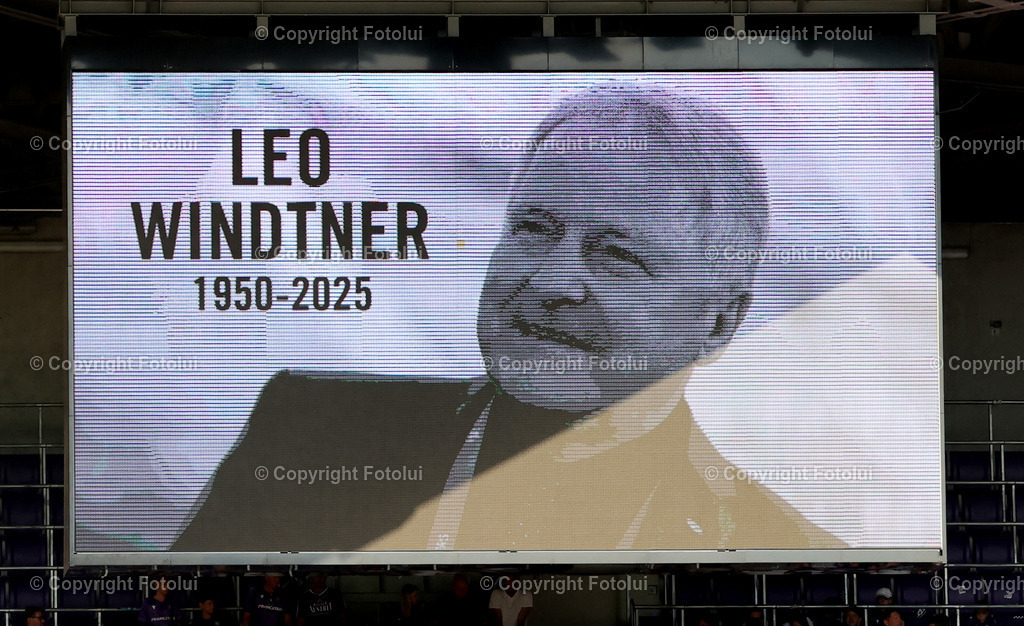 A_LUI_100825_16 | SPORT,FUSSBALL,ADMIRAL BUNDESLIGA FK AUSTRIA WIEN-RZ PELLETS WAC 10.08.2025 IM BILD: ZUM GEDENKEN AN LEO WINDTNER FOTO:FOTOLUI/MW  