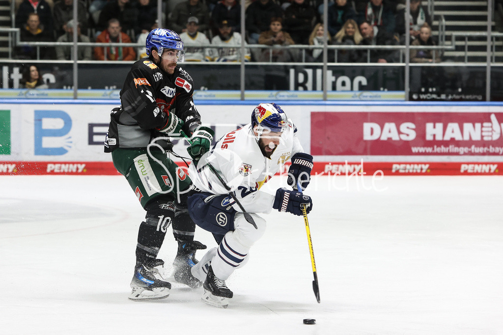 Augsburger Panther - EHC RB München | Chirs COLLINS (AEV #10) im Duell mit Andreas EDER (RBM #20 / Zweikampf