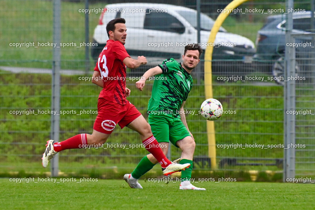 SC Landskron vs. SV St. Jakob  | #23 Christoph Omann SV St. Jakob, #15 Ingo Mailänder SC Landskron,  SC Landskron vs. SV St. Jakob , SC Landskron vs. SV St. Jakob  am 16.05.2024 in Villach (Sportpark Landskron), Austria, (Photo by Bernd Stefan)