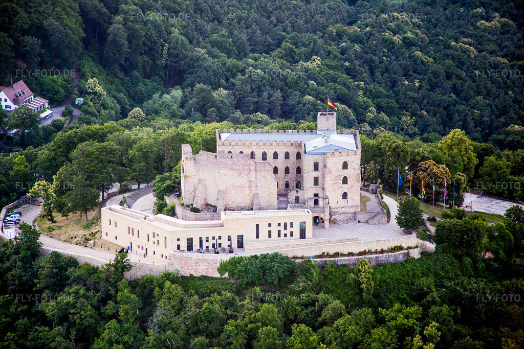 Luftbild: Hambacher Schloss im Ortsteil Diedesfeld in Neustadt im Bundesland Rheinland-Pfalz in Deutschland. Foto: IMG_082753.jpg vom 25.06.2015 durch Werner Riehm/FLY-FOTO.de