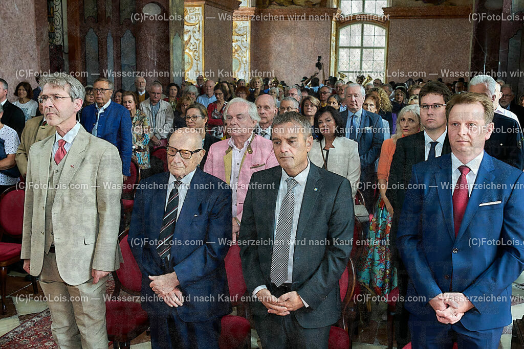 ALP0292_XXXIX_Chopin-Festival_Stadler-Kanitzer-Erber-Fallmann | (C)FotoLois.com, Alois Spandl, XXXIX. internationales CHOPIN-Festival in der Kartause Gaming, Eröffnung des Festivals mit Einmarsch der Goldhaubengruppe Lackenhof mit der Musikkapelle Gaming sowie den Ehrengästen und Eröffnungsansprachen in der Barockbibliothek, Fr 4. August 2023.