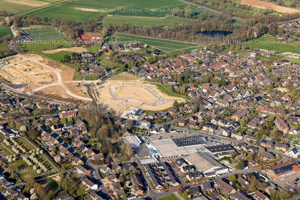 Luftbilder Geldern-9398 | Luftbild Baustelle mit Erschließungs - und Erdaufschüttungs- Arbeiten an der Dreihöfeweg, Grunewaldstraße, Baugebiet „Lüssfeld“ in Geldern im Bundesland Nordrhein-Westfalen, Deutschland - Realisiert mit Pictrs.com