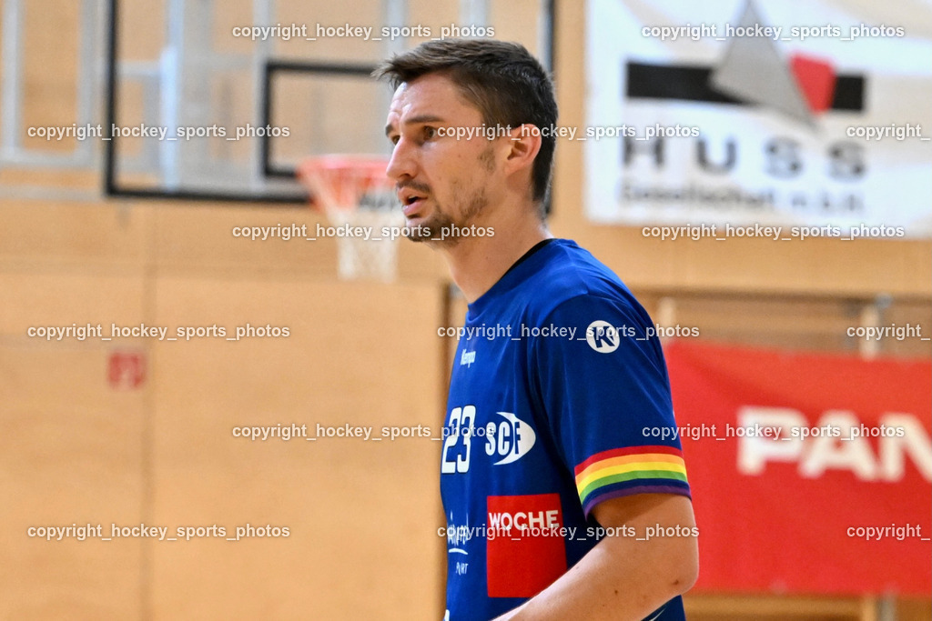 SC Ferlach vs. HSG Holding Graz 23.9.2023 | #23 KOCBEK Jure SC Ferlach, SC Ferlach vs. HSG Holding Graz 23.9.2023, SC Ferlach vs. HSG Holding Graz am 23.09.2023 in Bleiburg (Ballspielhalle Ferlach), Austria, (Photo by Bernd Stefan)