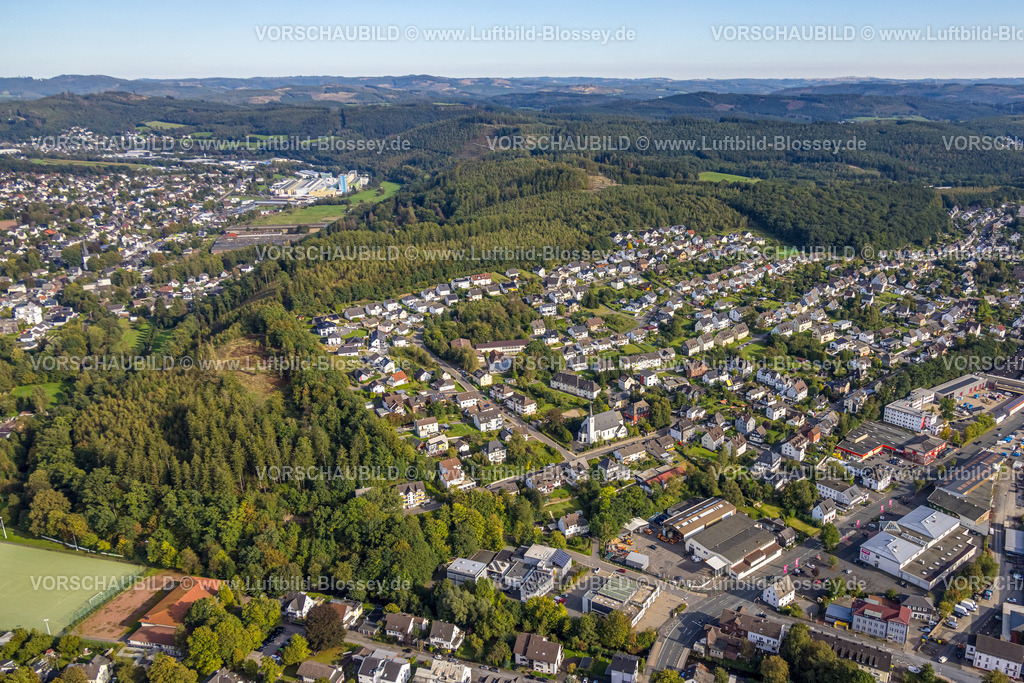 Kreuztal230911577 | Luftbild, Wohnsiedlung Am Höhberg, Waldgebiet mit Fernsicht, Kreuztal, Siegerland, Nordrhein-Westfalen, Deutschland