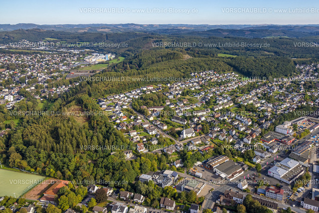 Kreuztal230911577 | Luftbild, Wohnsiedlung Am Höhberg, Waldgebiet mit Fernsicht, Kreuztal, Siegerland, Nordrhein-Westfalen, Deutschland