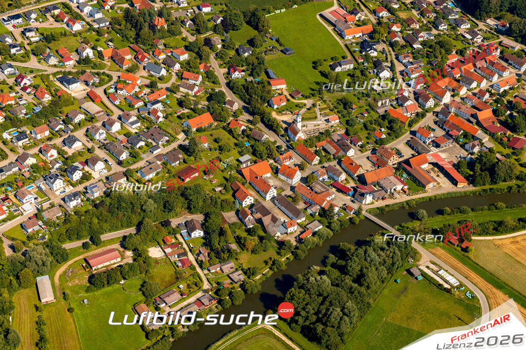 Luftaufnahme von Ellzee - Die Luftaufnahme wurde 2025 vom UL-Flugzeug heraus erstellt ( keine Drohne ) - Hochauflösende Luftaufnahme - für professionelle Ausdrucke geeignet. Die Geschenkidee !Mit Lizenz und Bildrechte bestellbar