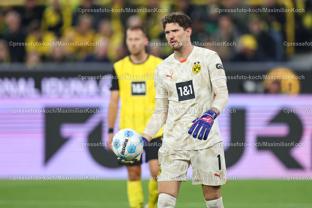 BVB13092402162 | 13.09.2024, 1. Fußball Bundesliga, Borussia Dortmund - 1. FC Heidenheim 1846, Signal Iduna Park, Saison 2024 2025: Torwart Gregor Kobel (BVB #1)DFB regulations prohibit any use of photographs as image sequences and or quasi-video.