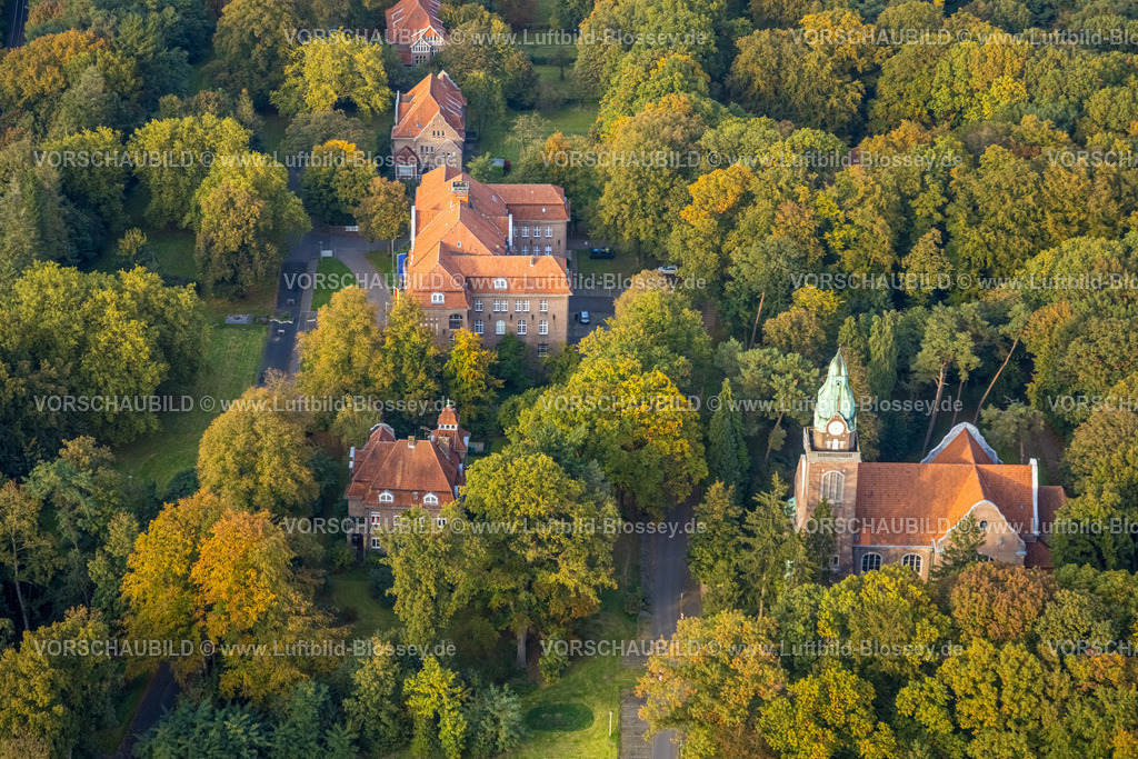 Bedburg-Hau241014617 | Luftbild, LVR-Klinik,  LVR-Klinikkirche, Hau, Bedburg-Hau, Niederrhein, Nordrhein-Westfalen, Deutschland