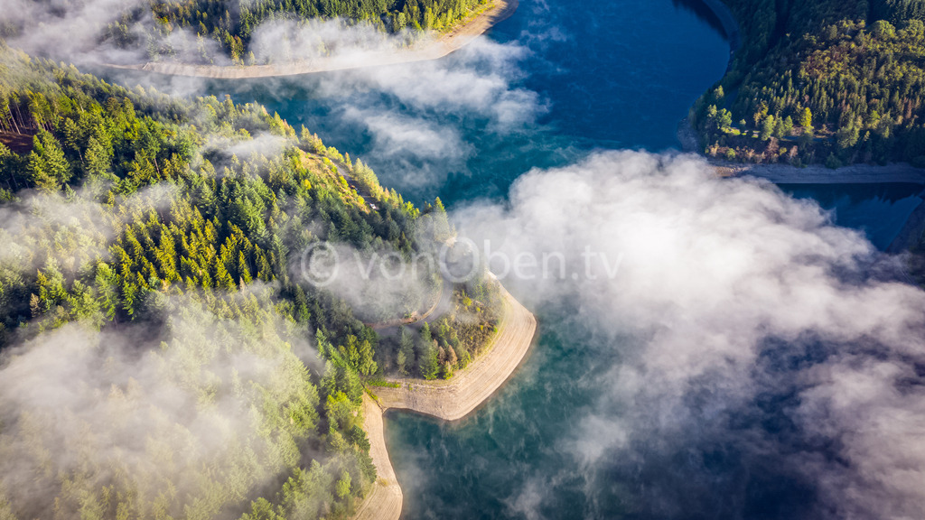 Nebel an der Ködeltalsperre 2 | Luftbilder, Drohnenbilder, Oberfranken, Bayern, Kronach, Lichtenfels, Kulmbach, Thüringen, Frankenwald, Thüringerwald - Realisiert mit Pictrs.com