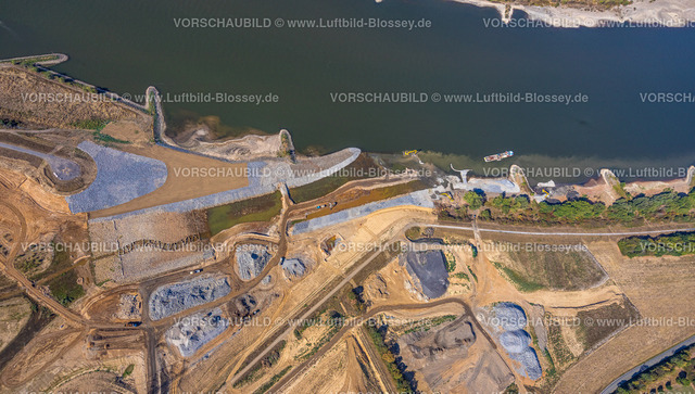 Dinslaken220806393Emschermuendung | Luftbild, Emschermündung Renaturierung, Rheinaue Walsum, Fluss Rhein und Fluss Emscher, Eppinghoven, Dinslaken, Ruhrgebiet, Nordrhein-Westfalen, Deutschland