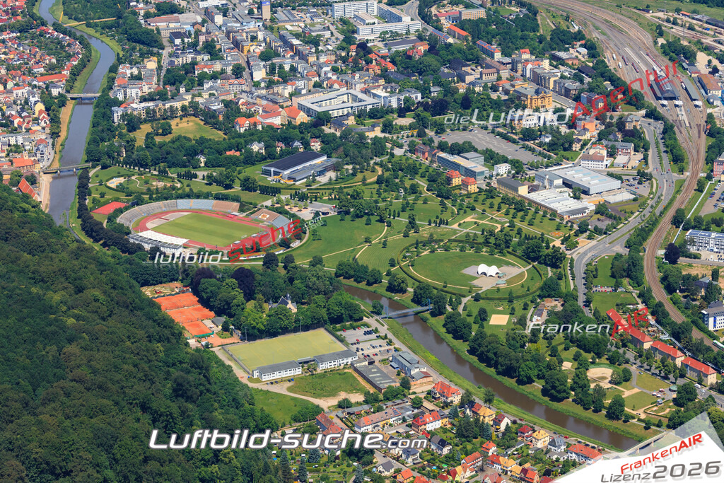 Luftbild von  Gera - Luftaufnahme wurde 2016 von https://frankenair.de mittels Flugzeug (keine Drohne) erstellt - die Geschenkidee