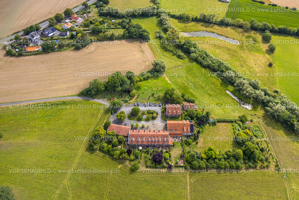 Hamm250701342Rhynern | Luftbild, Hof Ostbimberg in malerischer Landschaft, Uentrop, Hamm, Ruhrgebiet, Nordrhein-Westfalen, Deutschland