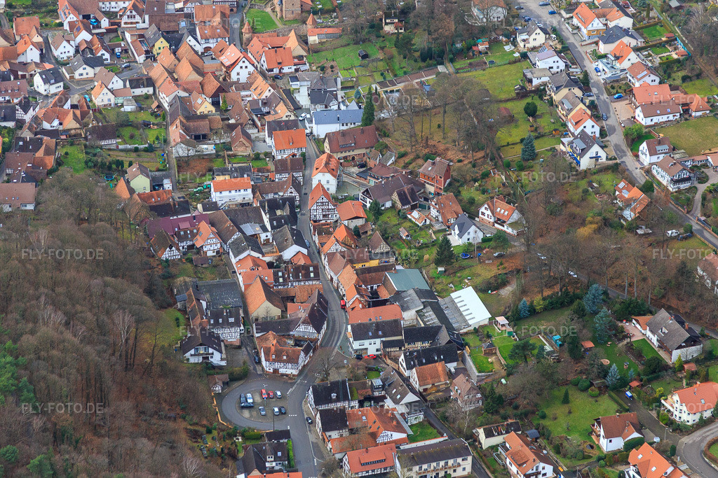 Luftbild: Hauptstr in Dörrenbach im Bundesland Rheinland-Pfalz in Deutschland. Foto: IMG_085746.jpg vom 08.01.2016 durch Werner Riehm/FLY-FOTO.de