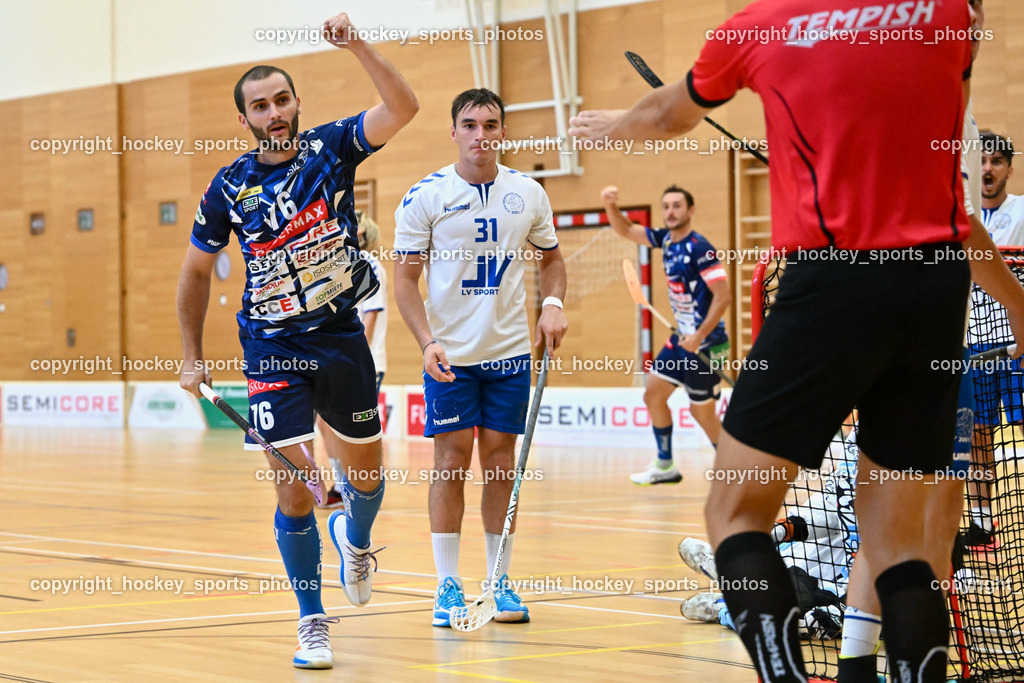 VSV Unihockey vs. Dunai Krokodilok 9.9.2023 | #76 Laurin Illing, #31 Levente Diószeghi