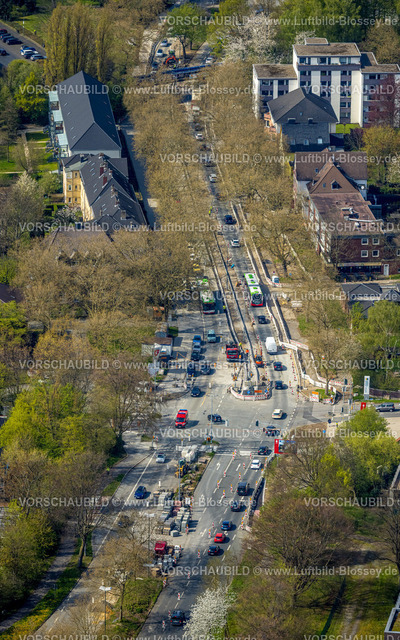 Bochum230404228 | Luftbild, Sraßenbaustelle Kreuzungsbereich Königsallee und Knappschaftstraße, Wiemelhausen, Bochum, Ruhrgebiet, Nordrhein-Westfalen, Deutschland