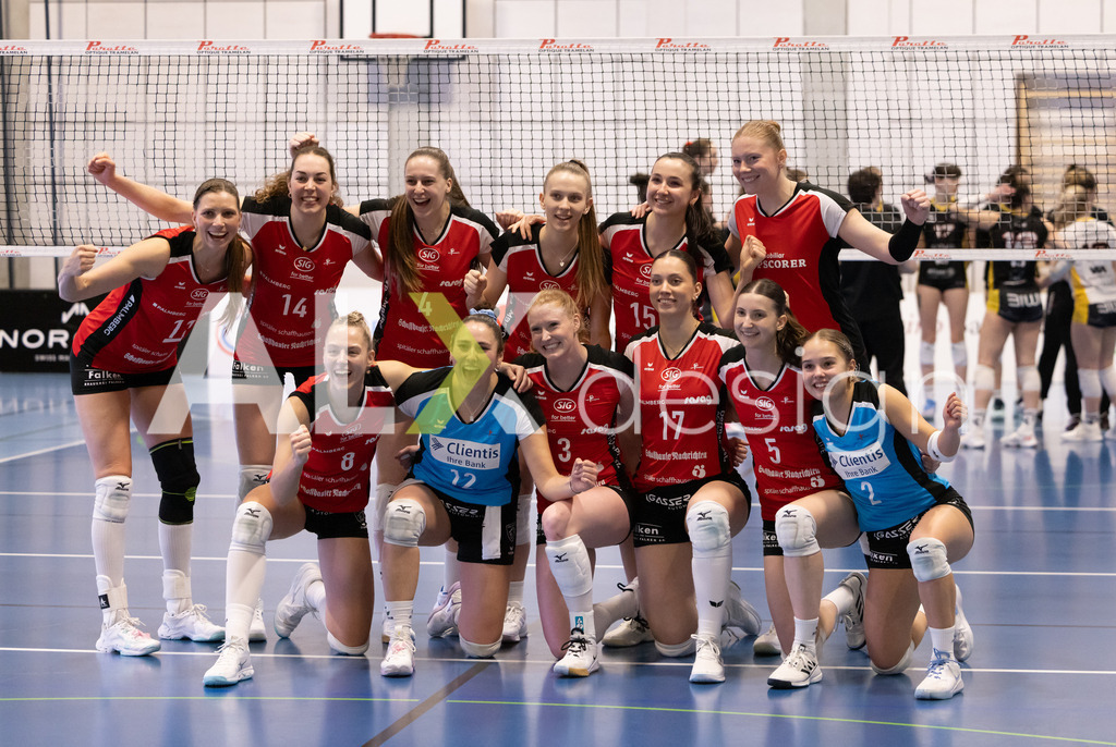 Volleyball I Frauen I Saison 2025-2026 I Volleyball NLA | Women I 1/4 Finals I  BIWI VFM - VC Kanti Schaffhausen I 01.03.2026 | VC Kanti Schaffhausen - Teamfoto - Realisiert mit Pictrs.com