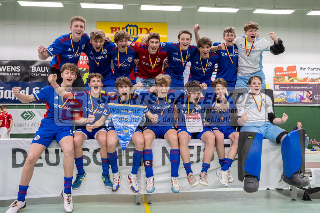 SFE_20230305_0163 | Deutsche Meisterschaft Männliche U16 Halle 2023 am 05.03.2023 in Köln (KTHC Stadion Rot-Weiss Köln Tennis and Hockey Club), Photo: Stephan Fehrmann 2022 (Sports-Gallery)