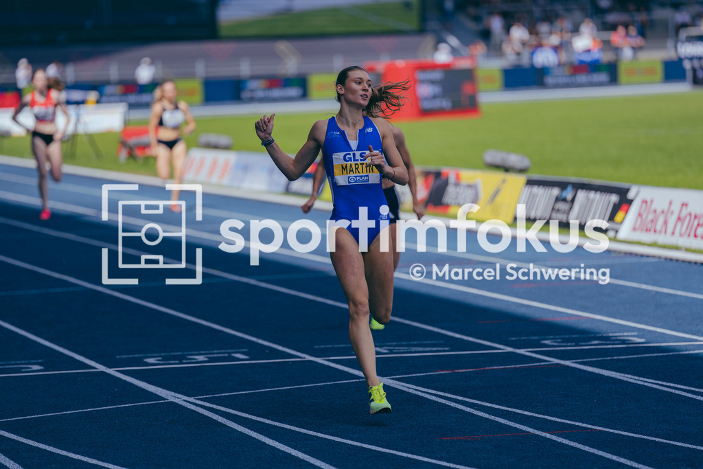 Deutsche Meisterschaften der Frauen und Männer 2026 | Johanna Martin, 1. LAV Rostock, 400-Meter-Lauf, Halbfinale, Deutsche Meisterschaften der Frauen und Männer 2026, Lohrheidestadion Bochum-Wattenscheid, 25.07.2026. Foto: Marcel Schwering / sportimfokus - Realisiert mit Pictrs.com